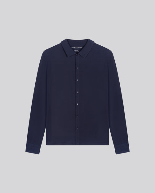 Marine Hemd Langarm - MAJESTIC FILATURES