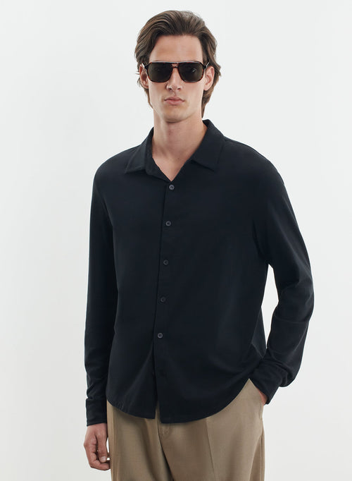 Chemise en coton organique et élasthanne - MAJESTIC FILATURES