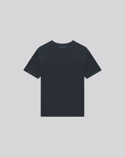 Graues Kurzarm-T-Shirt mit Rundhalsausschnitt aus Bio-Baumwolle / Elasthan - MAJESTIC FILATURES