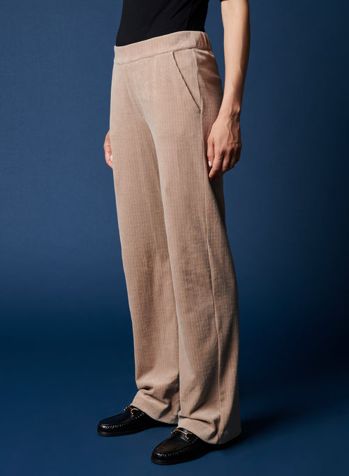 Pantalon Beige en Coton - MAJESTIC FILATURES