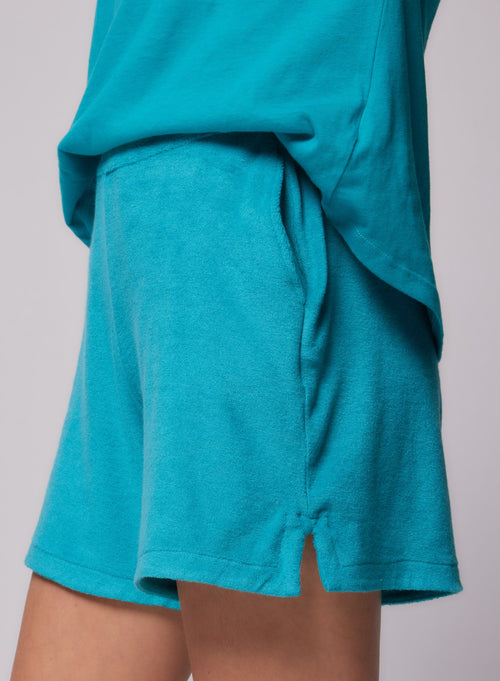 Shorts Turquoise en Coton / Modal - MAJESTIC FILATURES