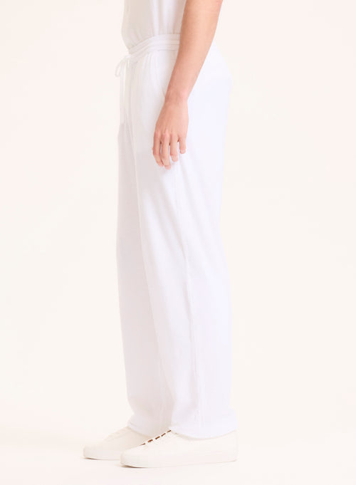Pantalon Blanc en Coton organique / Modal - MAJESTIC FILATURES