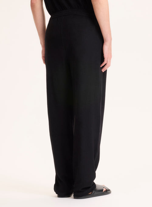 Pantalon Noir en Coton organique / Modal - MAJESTIC FILATURES