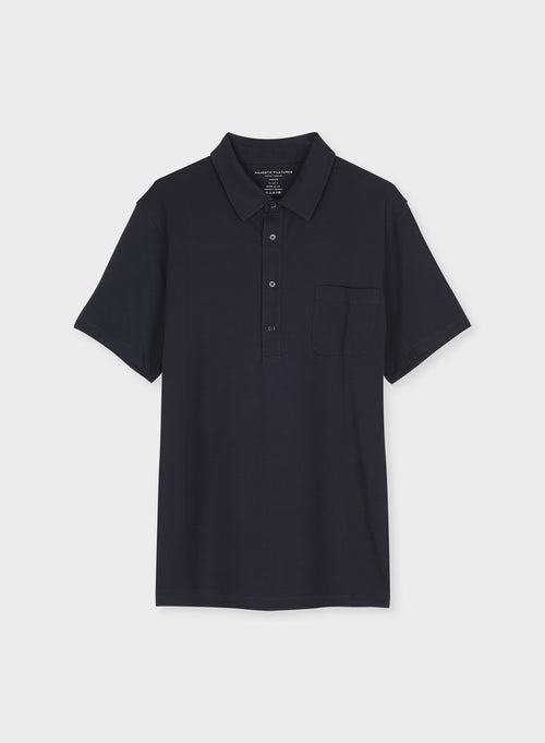 "Polo-Shirt mit kurzen Ärmeln aus Baumwolle" - MAJESTIC FILATURES