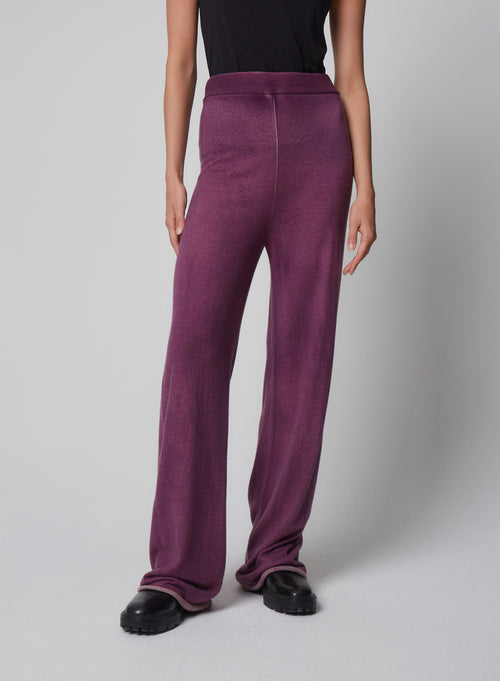 Pantalon Violet en Cachemire - MAJESTIC FILATURES
