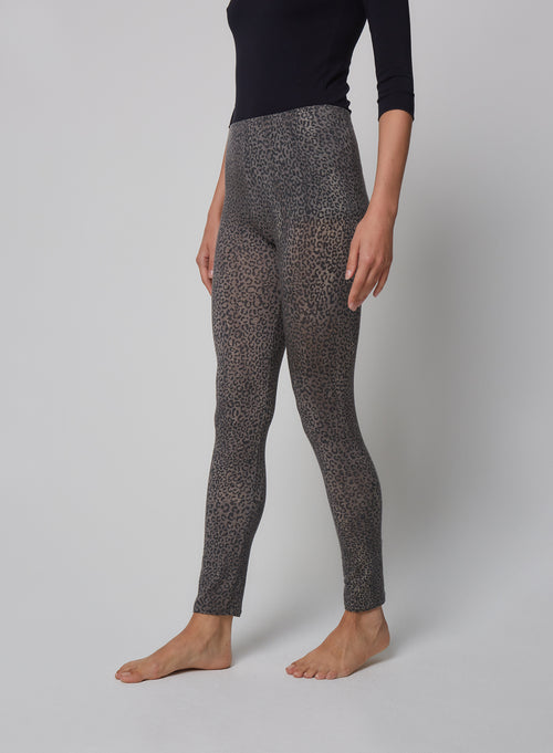 Legging Vert en Lyocel, Tencel / Cachemire / Elasthanne - MAJESTIC FILATURES