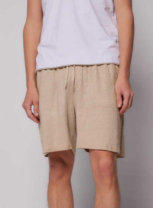 Shorts Sable en Lin / Elasthanne - MAJESTIC FILATURES