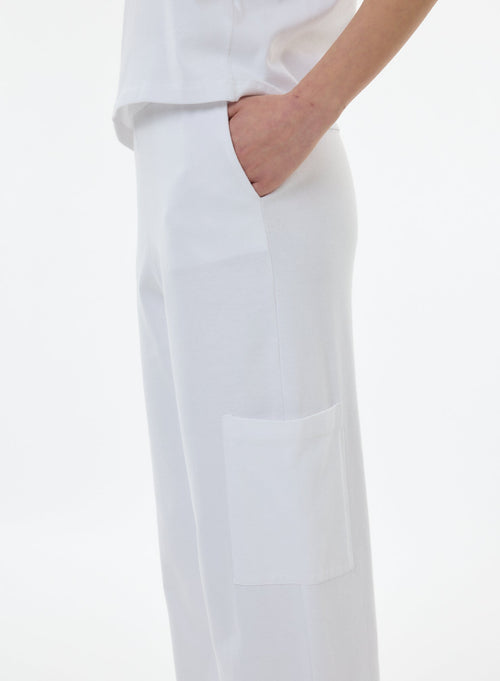 Pantalon Blanc en Coton organique - MAJESTIC FILATURES