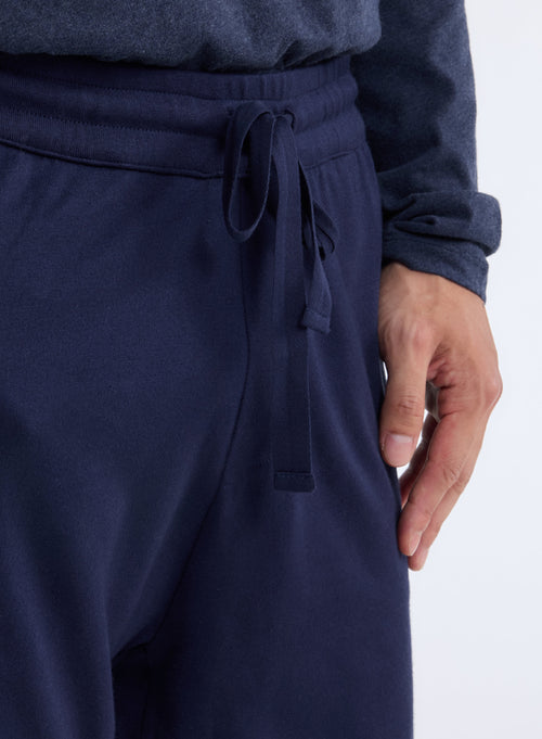 Pantalon Bleu en Coton Organique - MAJESTIC FILATURES