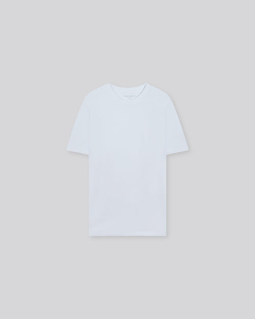 T-shirt Blanc Col Rond Manches Courtes en Coton Organique - MAJESTIC FILATURES