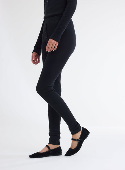 Pantalon Noir en Coton organique - MAJESTIC FILATURES