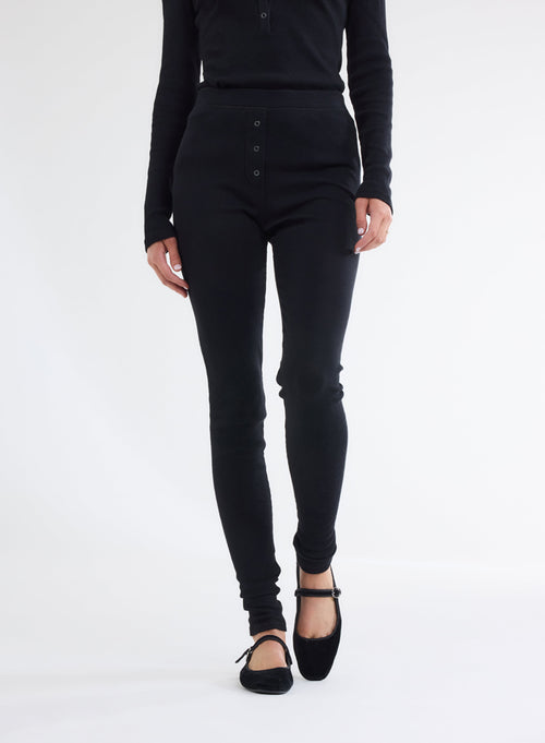 Pantalon Noir en Coton organique - MAJESTIC FILATURES