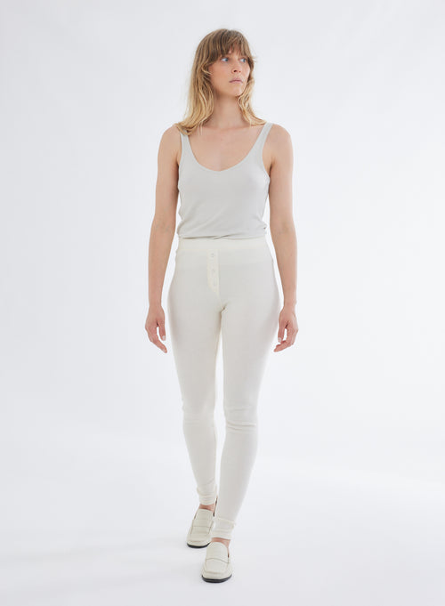 Pantalon Blanc en 100% Coton organique - MAJESTIC FILATURES