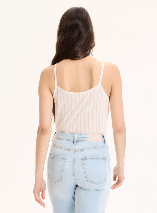 Débardeur Blanc Fines Bretelles en LYOCELL / TENCEL - MAJESTIC FILATURES