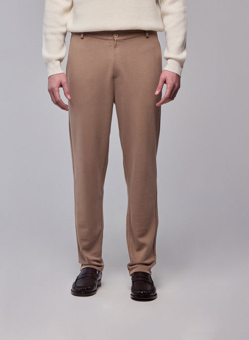 Pantalon Beige en Lyocel, Tencel / Coton organique - MAJESTIC FILATURES