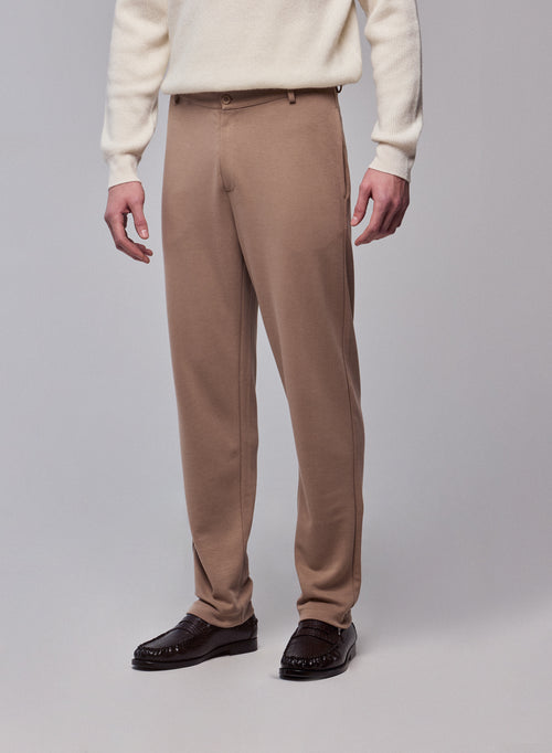 Pantalon Beige en Lyocel, Tencel / Coton organique - MAJESTIC FILATURES