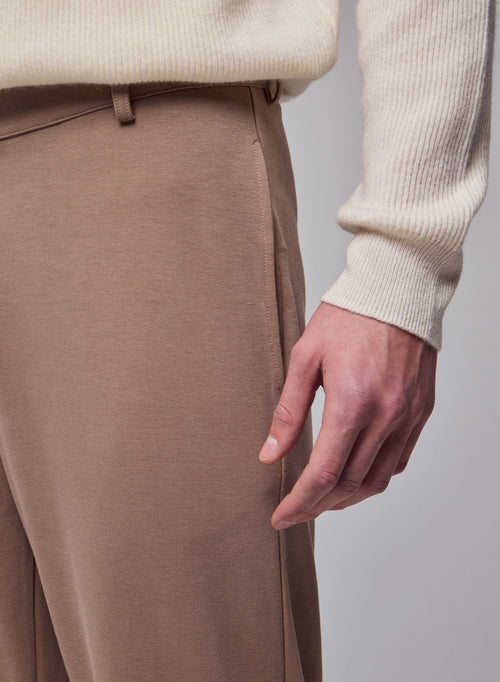 Pantalon Beige en Lyocel, Tencel / Coton organique - MAJESTIC FILATURES