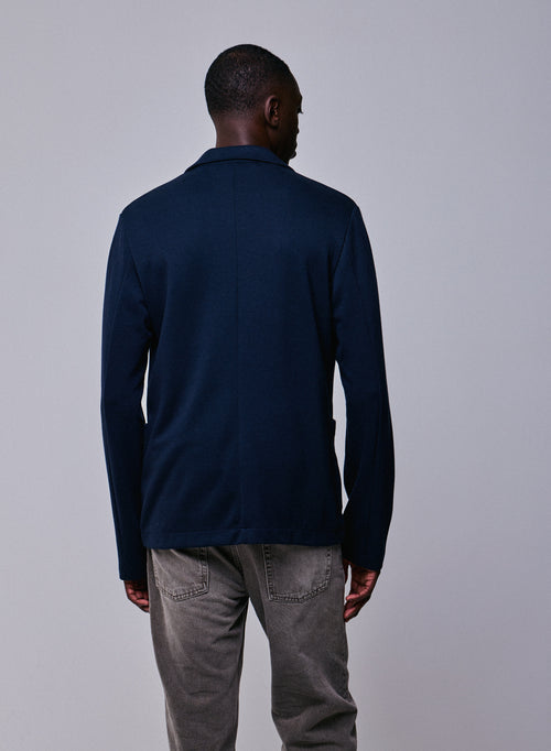 Veste Marine Col Veste Manches Longues en Lyocell / Tencel / Coton organique - MAJESTIC FILATURES