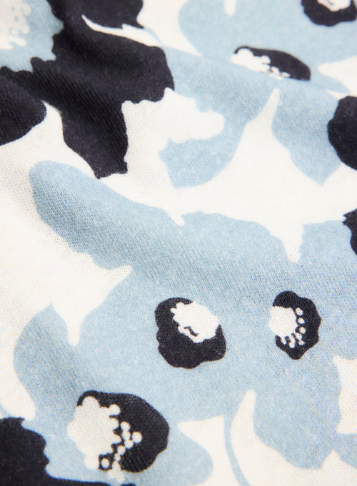 Robe Bleue Col Chemise Manches Courtes en Coton organique / Lin - MAJESTIC FILATURES