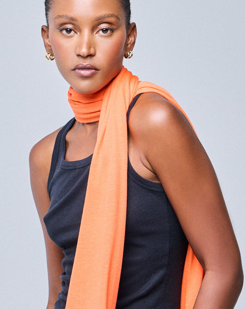 Echarpe Orange en Viscose / Cachemire - MAJESTIC FILATURES