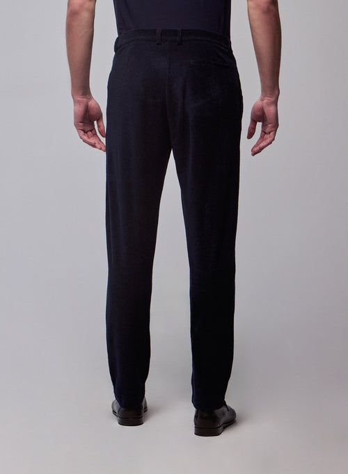 Pantalon Marine en Coton Organique / Polyester - MAJESTIC FILATURES