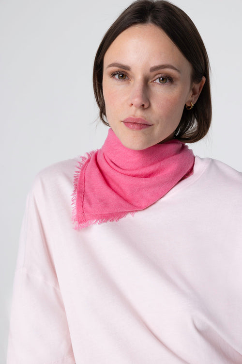 Kaschmir-Bandana in Rosa - MAJESTIC FILATURES