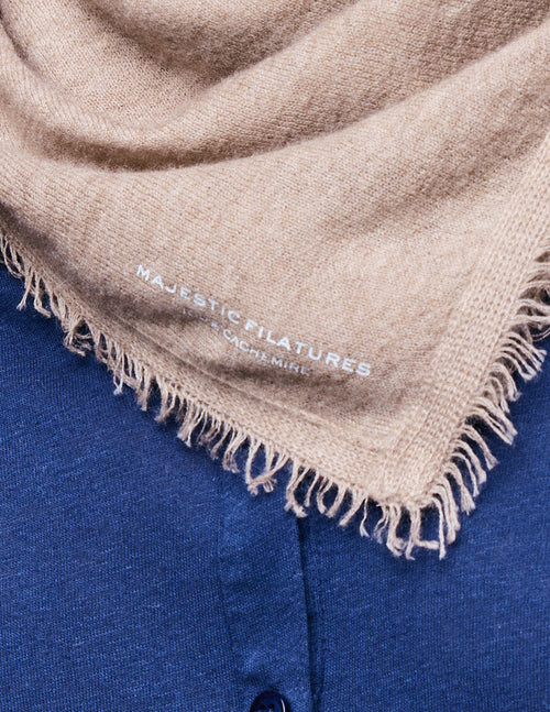 Bandana Beige en Cachemire - MAJESTIC FILATURES