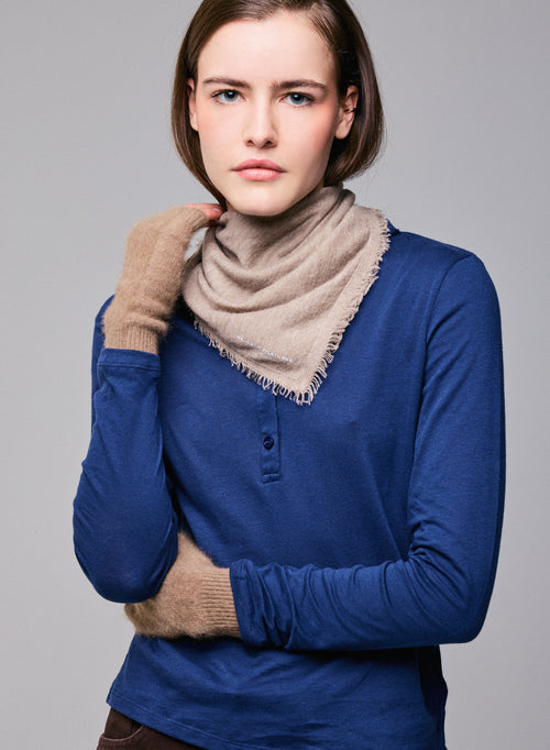 Bandana Beige en Cachemire - MAJESTIC FILATURES