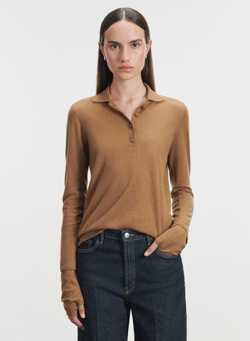 Kaschmir-Poloshirt - MAJESTIC FILATURES