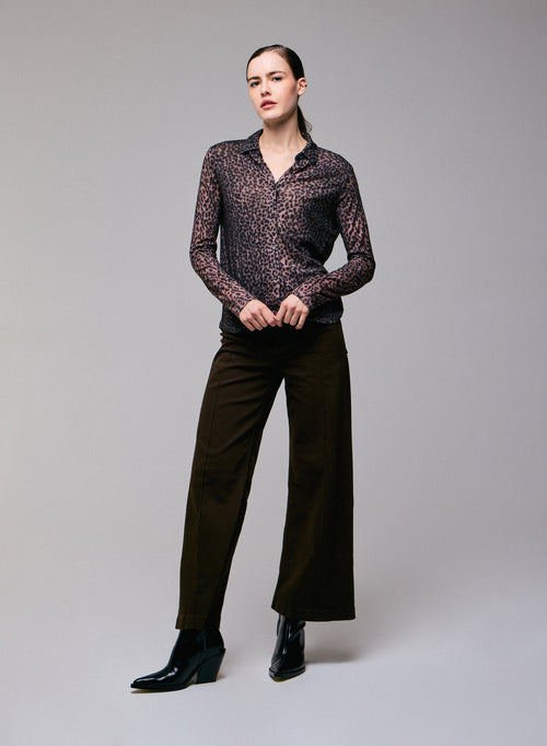 Pink Shirt Langarmshirt aus Bio-Baumwolle / Kaschmir - MAJESTIC FILATURES