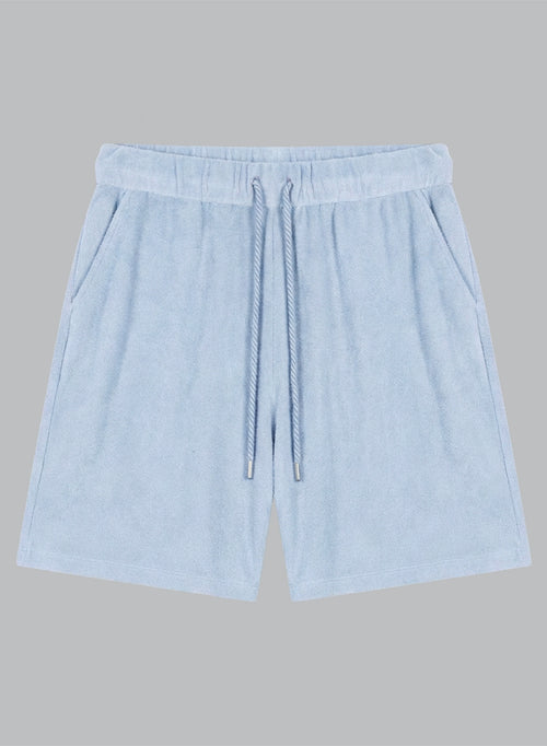 Shorts Bleu Clair en Coton Organique / Polyamide - MAJESTIC FILATURES