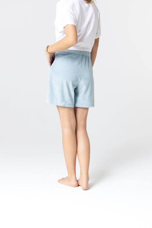 Shorts Bleu Clair en Coton Organique / Polyamide - MAJESTIC FILATURES