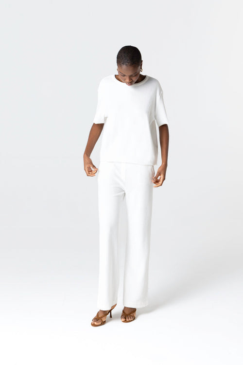 T-shirt Milk Col Rond Manches courtes en Coton Organique / Polyamide - MAJESTIC FILATURES