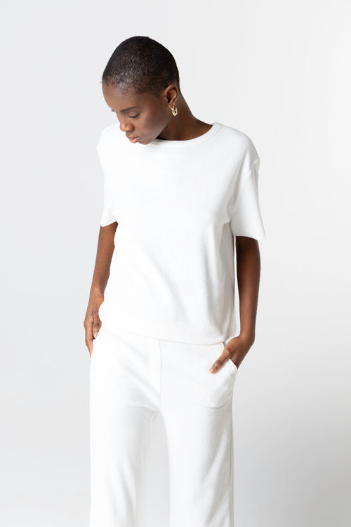 T-shirt Milk Col Rond Manches courtes en Coton Organique / Polyamide - MAJESTIC FILATURES