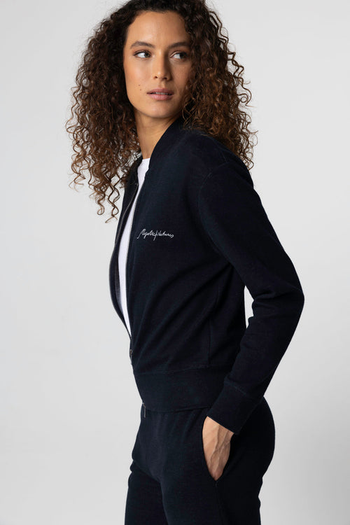 Veste Marine Manches Longues en Coton / Lin / Coton organique - MAJESTIC FILATURES