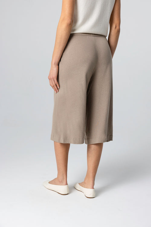 Short Coffee Latte en Coton / Lin - MAJESTIC FILATURES