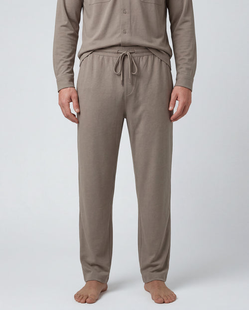 Pantalon Coffee Latte en Coton / Lin - MAJESTIC FILATURES