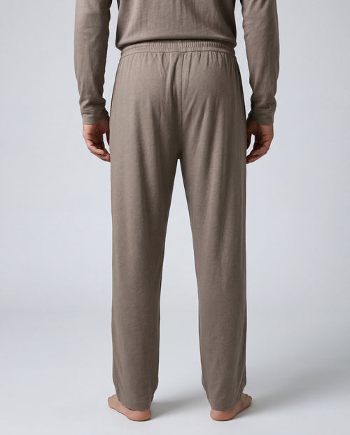 Pantalon Coffee Latte en Coton / Lin - MAJESTIC FILATURES