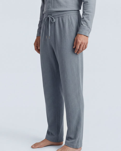 Pantalon Gris en Coton / Lin - MAJESTIC FILATURES