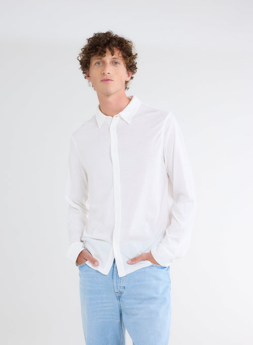 Chemise Blanc Manches Longues - MAJESTIC FILATURES