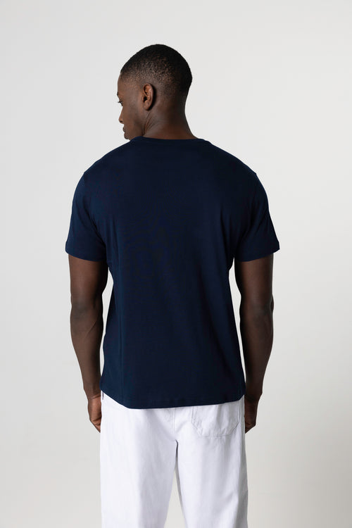 Patrice T-Shirt Rundhalsausschnitt kurze Ärmel aus Silk Touch Baumwolle - MAJESTIC FILATURES