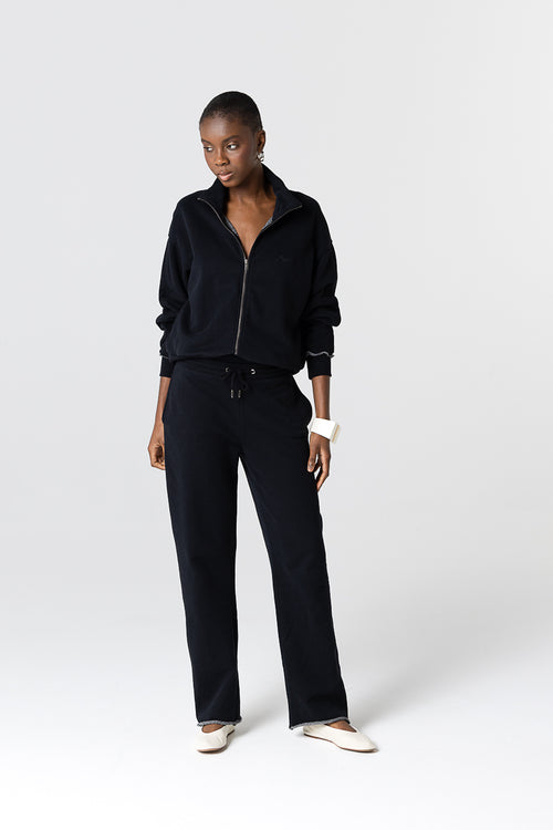 Hose aus Bio-Baumwolle / Baumwolle in Schwarz - MAJESTIC FILATURES