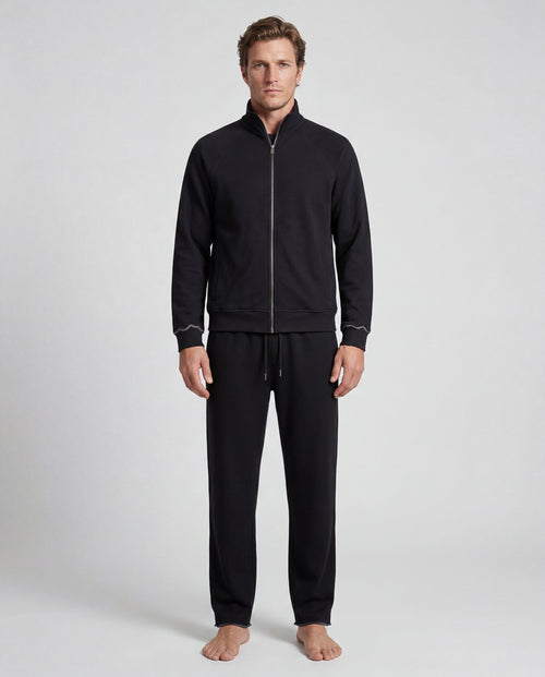 Pantalon Noir en Coton organique / Coton - MAJESTIC FILATURES