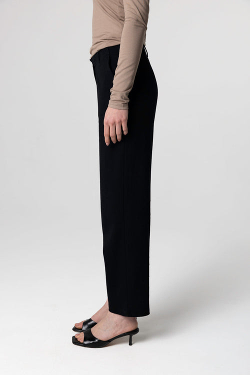 Pantalon Noir en Coton Supima - MAJESTIC FILATURES