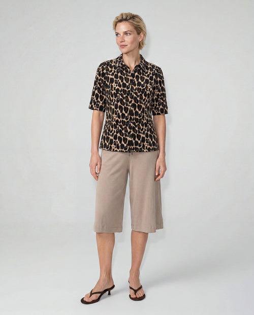Chemise Ecru chiné Manches Coudes en Coton / Elasthanne - MAJESTIC FILATURES
