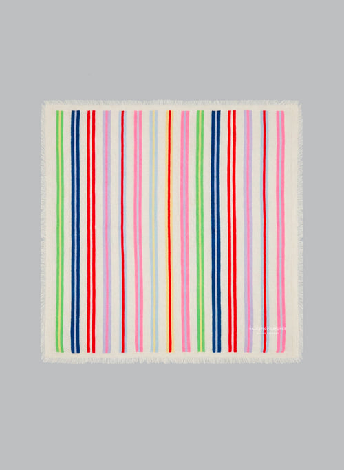 Bandana Milk Rayé en Cachemire extrafine - MAJESTIC FILATURES