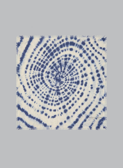 Bandana Blue Moon Tie-dye en Cachemire - MAJESTIC FILATURES