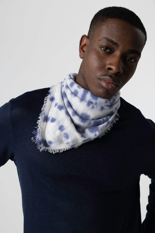 Bandana Blue Moon Tie-dye en Cachemire - MAJESTIC FILATURES