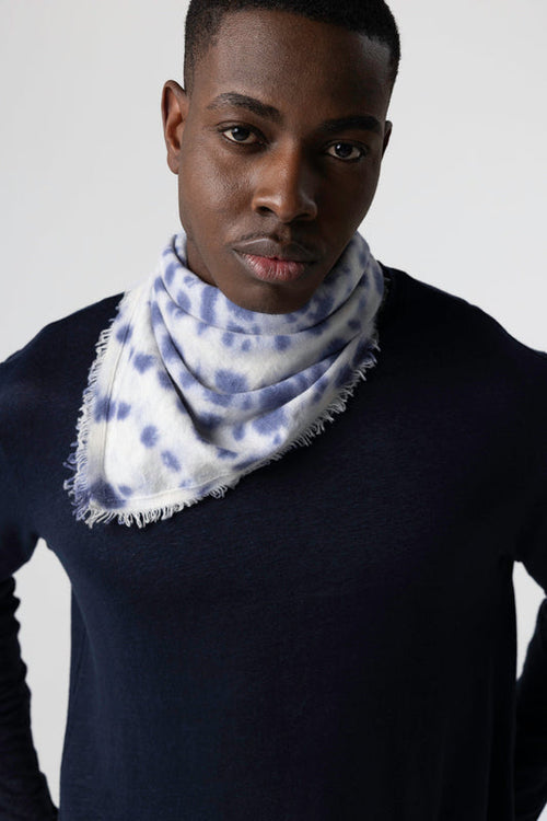 Bandana Blue Moon Tie-dye en Cachemire - MAJESTIC FILATURES