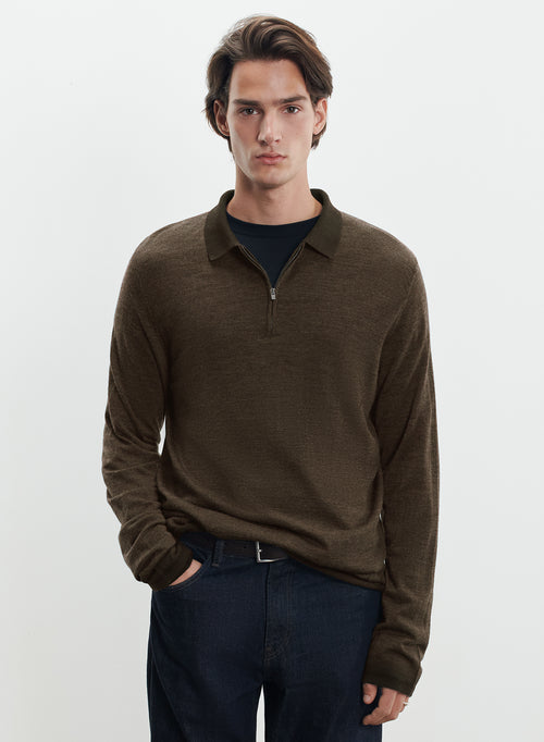 Poloshirt aus merinowolle - MAJESTIC FILATURES